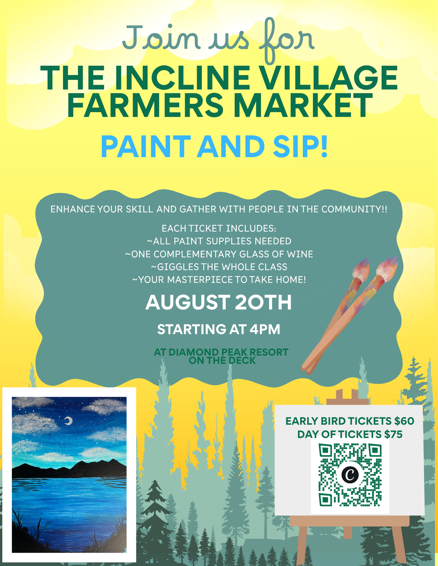 Incline Village Farmers Market Paint & Sip