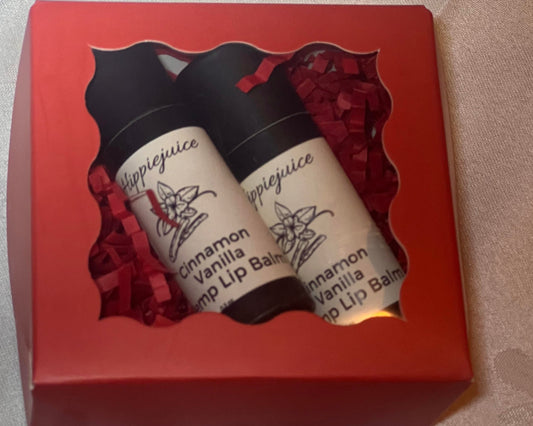 Cinnamon Vanilla Hemp Lip Balm Duo Box